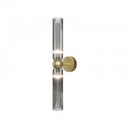 Antic - Gold Wall Lamp with Mirrored Ribbed Glass Shade 43 cm Antic - Gold Wall Lamp with Mirrored Ribbed Glass Shade 43 cm
