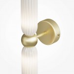 Antic - Gold Wall Lamp with Frosted White Ribbed Glass Shade 43 cm Antic - Gold Wall Lamp with Frosted White Ribbed Glass Shade 43 cm