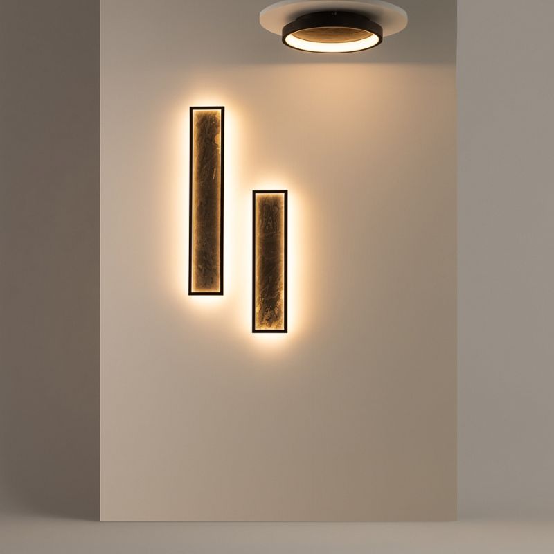 - Orign - Black LED Flush with Grey Natural Stone Ø 40.5 cm Maytoni-MOD311CL-L27B3K - Orign - Black LED Flush with Grey Natural Stone Ø 40.5 cm