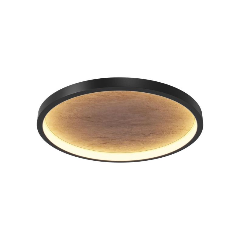 - Orign - Black LED Flush with Grey Natural Stone Ø 59.5 cm Maytoni-MOD311CL-L40B3K - Orign - Black LED Flush with Grey Natural Stone Ø 59.5 cm