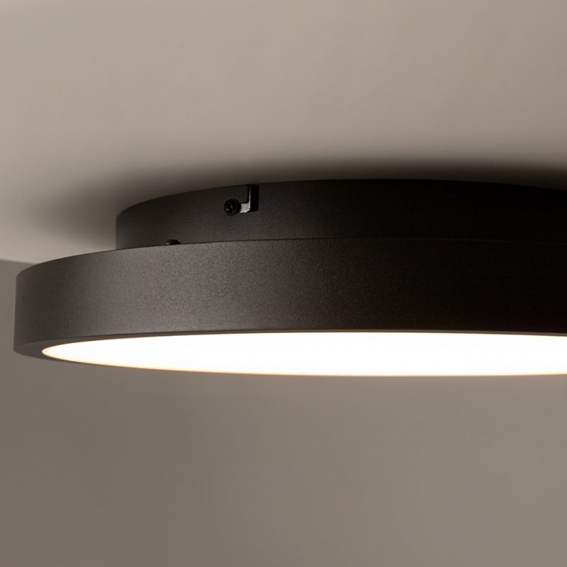 - Orign - Black LED Flush with Grey Natural Stone Ø 59.5 cm Maytoni-MOD311CL-L40B3K - Orign - Black LED Flush with Grey Natural Stone Ø 59.5 cm