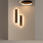 Orign - Black LED Flush with Grey Natural Stone Ø 59.5 cm Orign - Black LED Flush with Grey Natural Stone Ø 59.5 cm