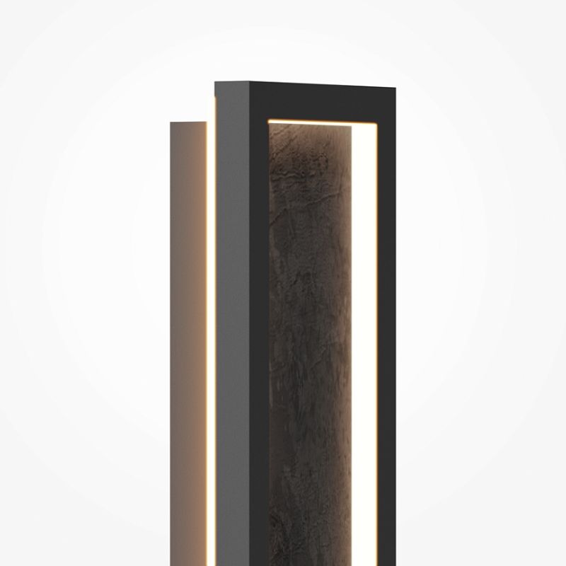 - Orign - Black LED Wall Lamp with Grey Natural Stone 55W Maytoni-MOD311WL-L55B3K - Orign - Black LED Wall Lamp with Grey Natural Stone 55W