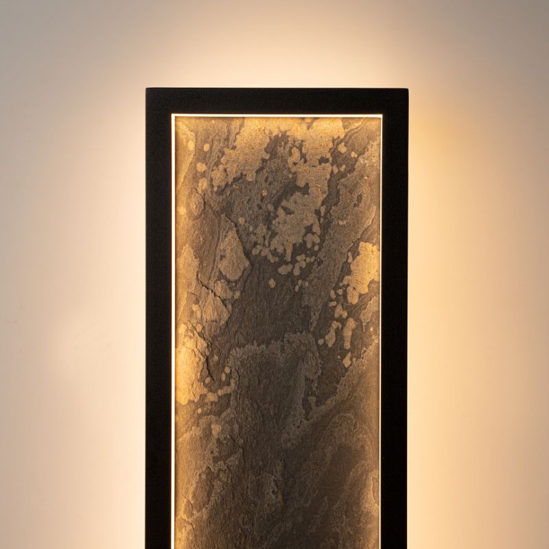 - Orign - Black LED Wall Lamp with Grey Natural Stone 55W Maytoni-MOD311WL-L55B3K - Orign - Black LED Wall Lamp with Grey Natural Stone 55W