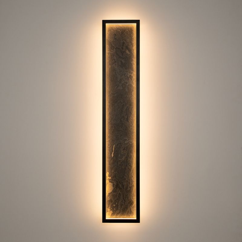 - Orign - Black LED Wall Lamp with Grey Natural Stone 70W Maytoni-MOD311WL-L70B3K - Orign - Black LED Wall Lamp with Grey Natural Stone 70W