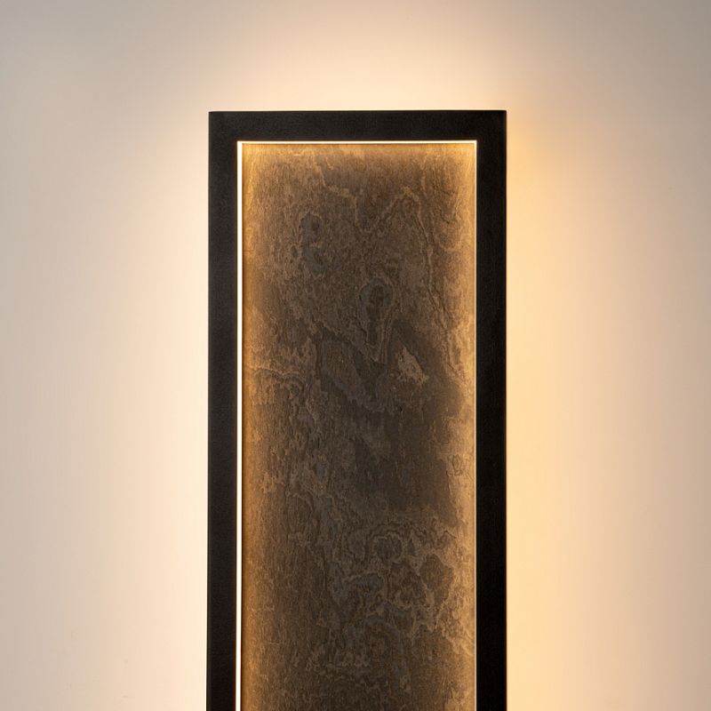 - Orign - Black LED Wall Lamp with Grey Natural Stone 70W Maytoni-MOD311WL-L70B3K - Orign - Black LED Wall Lamp with Grey Natural Stone 70W