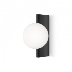 Avant-Garde - Black Wall Lamp with White Glass Avant-Garde - Black Wall Lamp with White Glass