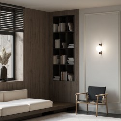 Avant-Garde - Black Wall Lamp with White Glass Avant-Garde - Black Wall Lamp with White Glass