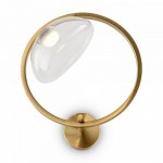 Moon - Brass LED Wall Lamp with Clear Glass