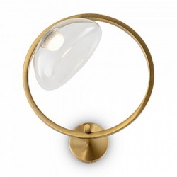 Moon - Brass LED Wall Lamp with Clear Glass Moon - Brass LED Wall Lamp with Clear Glass