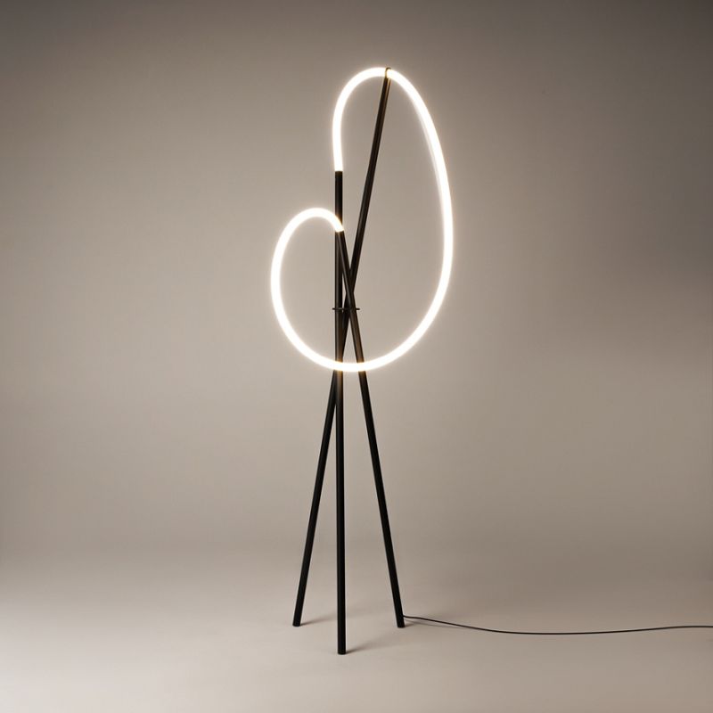 - Crochet - Black Tripod LED Floor Lamp Maytoni-MOD369FL-L36B3K - Crochet - Black Tripod LED Floor Lamp