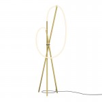 Crochet - Satin Brass Tripod LED Floor Lamp