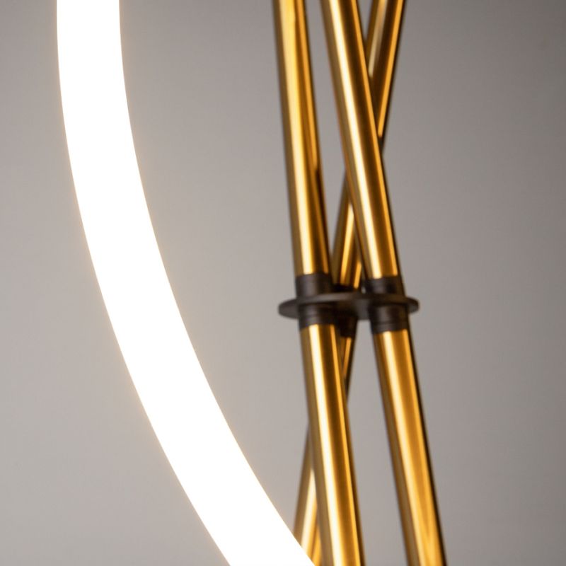 - Crochet - Satin Brass Tripod LED Floor Lamp Maytoni-MOD369FL-L36BS3K - Crochet - Satin Brass Tripod LED Floor Lamp