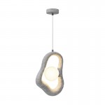 Opus - Grey Pendant with White Glass Opus - Grey Pendant with White Glass