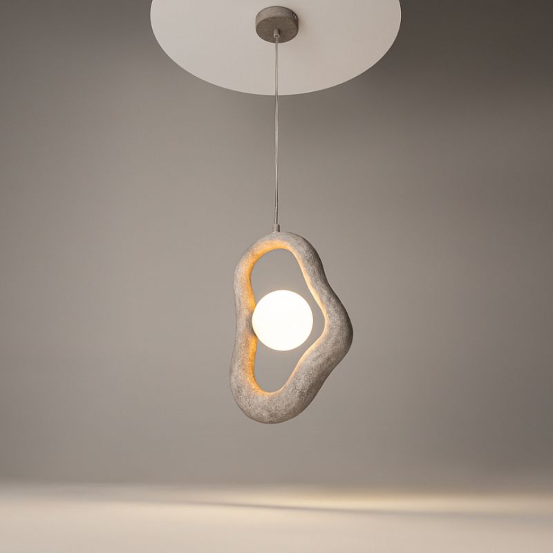 Maytoni-MOD380PL-01GR - Opus - Grey Pendant with White Glass