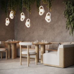 Opus - White Pendant with White Glass Opus - White Pendant with White Glass