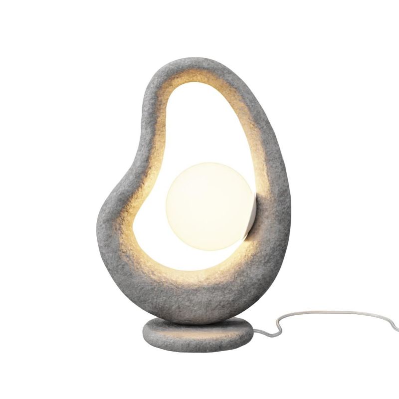 - Opus - Grey Table Lamp with White Glass Maytoni-MOD380TL-01GR - Opus - Grey Table Lamp with White Glass