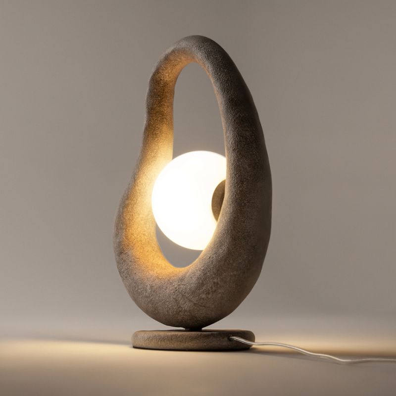 - Opus - Grey Table Lamp with White Glass Maytoni-MOD380TL-01GR - Opus - Grey Table Lamp with White Glass