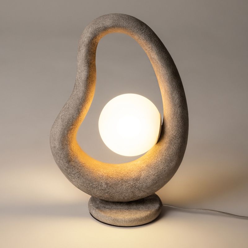 - Opus - Grey Table Lamp with White Glass Maytoni-MOD380TL-01GR - Opus - Grey Table Lamp with White Glass
