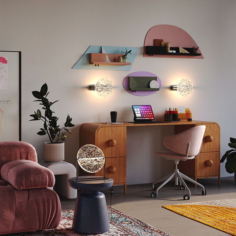 - Mangata - Chrome LED Table Lamp with Decorative Glass Maytoni-MOD387TL-L8CH3K - Mangata - Chrome LED Table Lamp with Decorative Glass