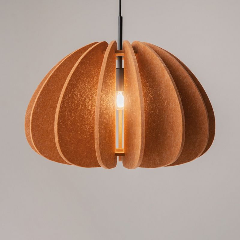 - Cambio - Black Pendant with Brown Textile Shade Maytoni-MOD398PL-01BR - Cambio - Black Pendant with Brown Textile Shade