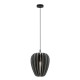 - Cambio - Black Pendant with Grey Textile Shade Maytoni-MOD398PL-01GR - Cambio - Black Pendant with Grey Textile Shade