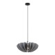 Maytoni-MOD398PL-01GR1 - Cambio - Black Pendant with Grey Textile Shade