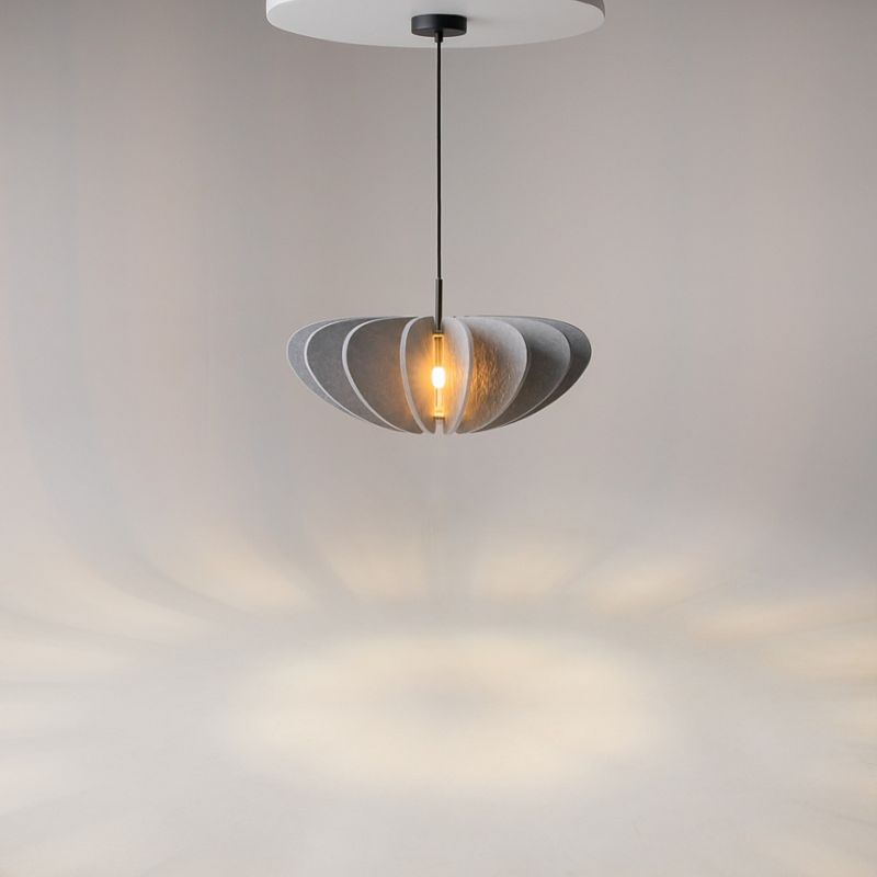 Maytoni-MOD398PL-01GR1 - Cambio - Black Pendant with Grey Textile Shade