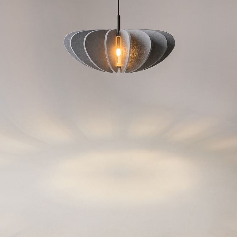 Maytoni-MOD398PL-01GR1 - Cambio - Black Pendant with Grey Textile Shade