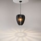 - Cambio - Black Pendant with Grey Textile Shade Maytoni-MOD398PL-01GR - Cambio - Black Pendant with Grey Textile Shade