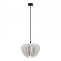 Cambio - Black Pendant with Light Grey Textile Shade Cambio - Black Pendant with Light Grey Textile Shade