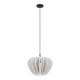 Maytoni-MOD398PL-01S - Cambio - Black Pendant with Light Grey Textile Shade