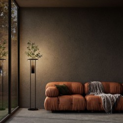 Ikebana - Black LED Floor Lamp with Ombre Vase 