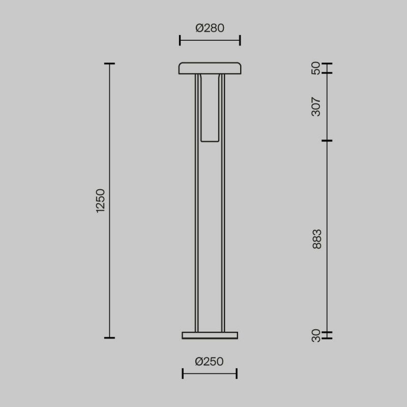 Maytoni-MOD463FL-L24B3K - Ikebana - Black LED Floor Lamp with Ombre Vase