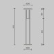 Maytoni-MOD463FL-L24B3K - Ikebana - Black LED Floor Lamp with Ombre Vase