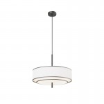 Bergamo - White & Black Fabric Pendant with Diffuser Bergamo - White & Black Fabric Pendant with Diffuser