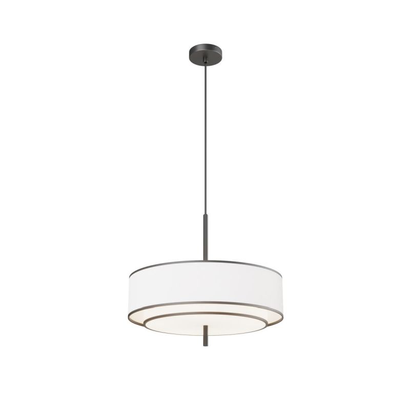Ceiling Lights - Bergamo - White & Black Fabric Pendant with Diffuser Maytoni-MOD613PL-05W - Bergamo - White & Black Fabric Pendant with Diffuser