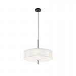Bergamo - White Fabric Pendant with Diffuser Bergamo - White Fabric Pendant with Diffuser