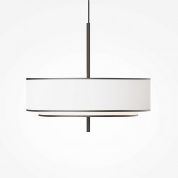 Bergamo - White & Black Fabric Pendant with Diffuser Bergamo - White & Black Fabric Pendant with Diffuser