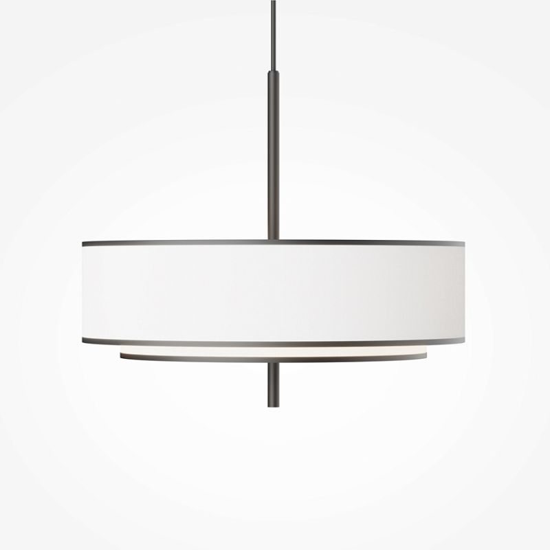 Ceiling Lights - Bergamo - White & Black Fabric Pendant with Diffuser Maytoni-MOD613PL-05W - Bergamo - White & Black Fabric Pendant with Diffuser