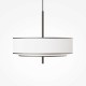 Ceiling Lights - Bergamo - White & Black Fabric Pendant with Diffuser Maytoni-MOD613PL-05W - Bergamo - White & Black Fabric Pendant with Diffuser