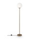 Maytoni-MOD013FL-01BS - Ring - Brass Floor Lamp with White Glass Ball