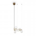 Ring - White Glass Ball & Brass 4 Light Centre Fitting Ring - White Glass Ball & Brass 4 Light Centre Fitting