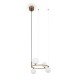 Maytoni-MOD013PL-04BS1 - Ring - White Glass Ball & Brass 4 Light Centre Fitting