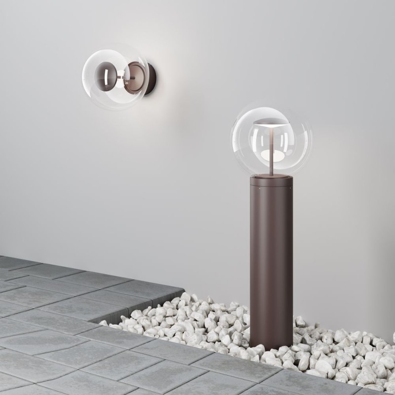 Maytoni-O139FL-L8BRK - Velora - Brown LED Bollard with Clear Glass IP65