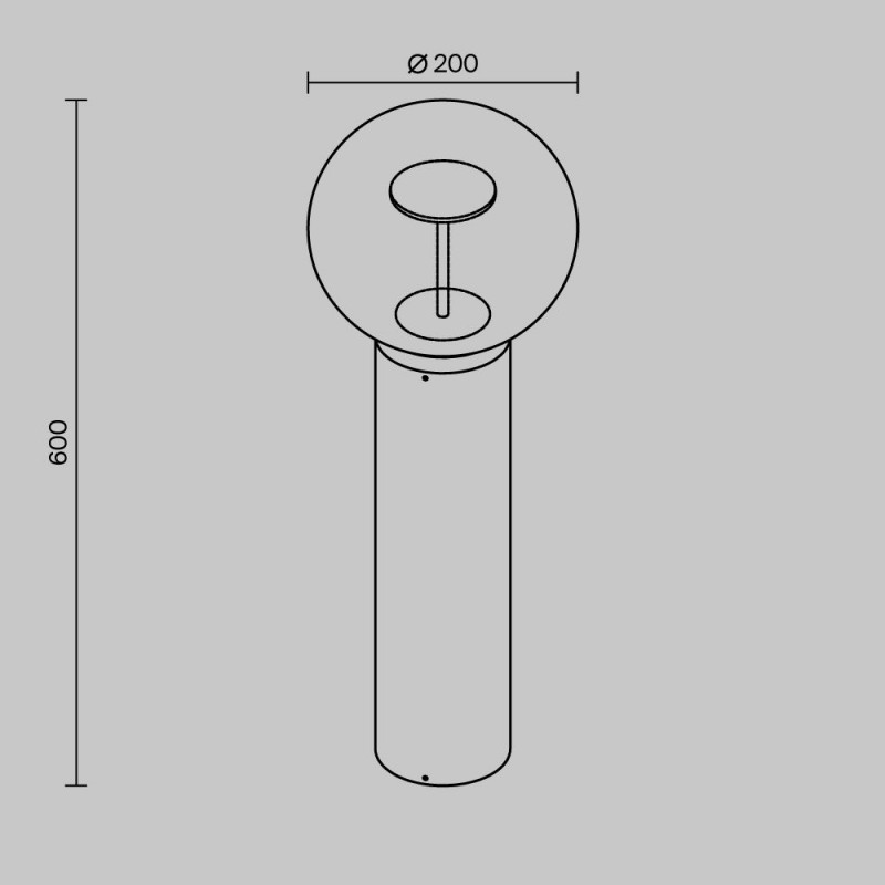 Maytoni-O139FL-L8BRK - Velora - Brown LED Bollard with Clear Glass IP65