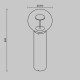 Maytoni-O139FL-L8BRK - Velora - Brown LED Bollard with Clear Glass IP65