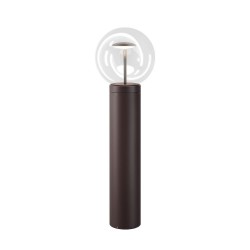 Velora - Brown LED Bollard with Clear Glass IP65