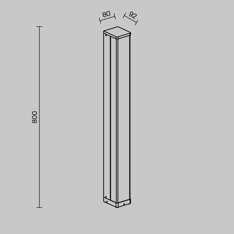 Maytoni-O142FL-L18BK - Floeva - Black LED Bollard with Decorative Diffuser