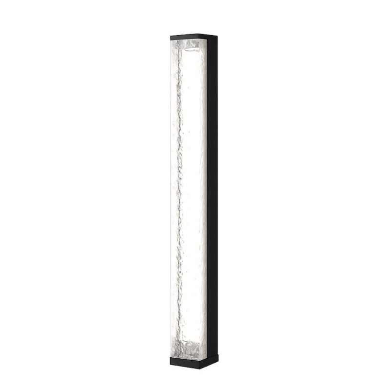 Maytoni-O142FL-L18BK - Floeva - Black LED Bollard with Decorative Diffuser